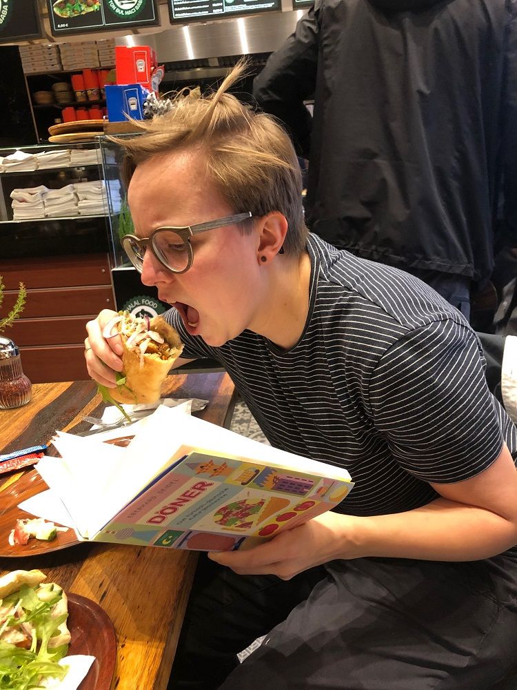 Döner-Mittagspause bei der Büchergilde